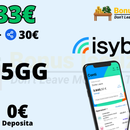 BONUS ISYBANK: 33€ per Te in 15 Giorni con 0€ di Deposito