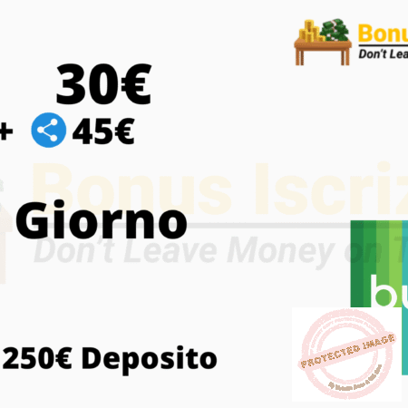 BONUS BUNQ: 30€ per Te in 1 Giorno con 250€ di Deposito